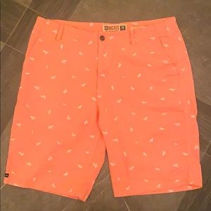 Micros pink shorts with bird print